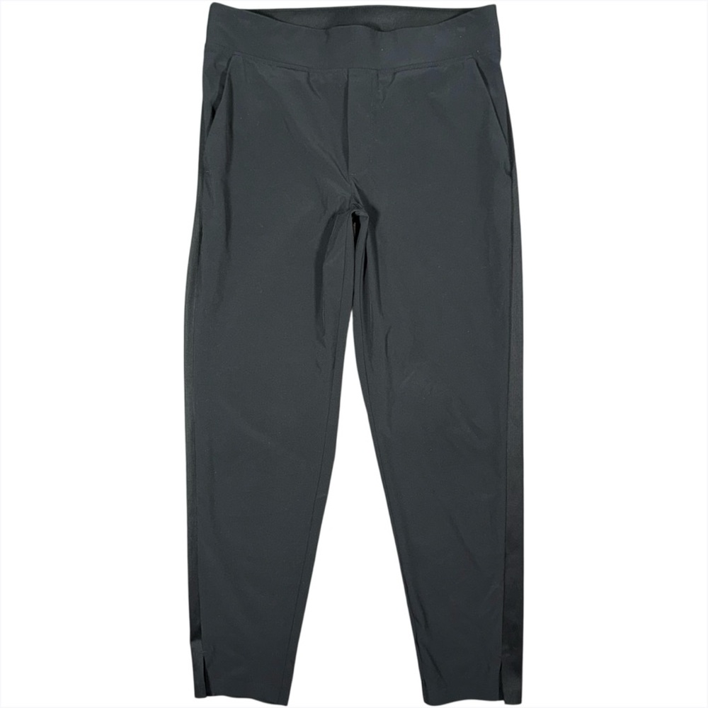Athleta Brooklyn Mid Rise Ankle Pants Black Size 4 Travel Work Comfy Lightweight